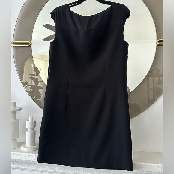 Halston Heritage Black Dress Sheer Sequin Bodice - Picture 4 of 7